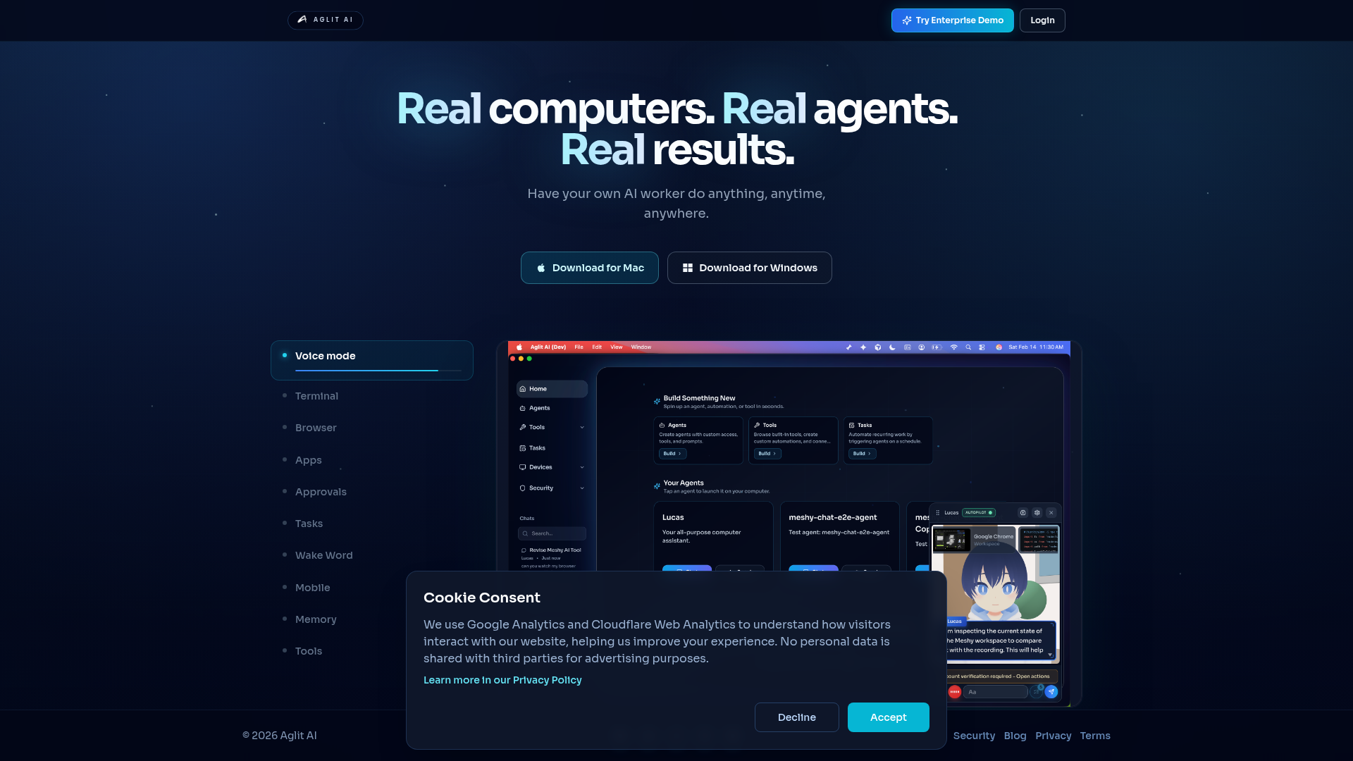 Aglit AI screenshot