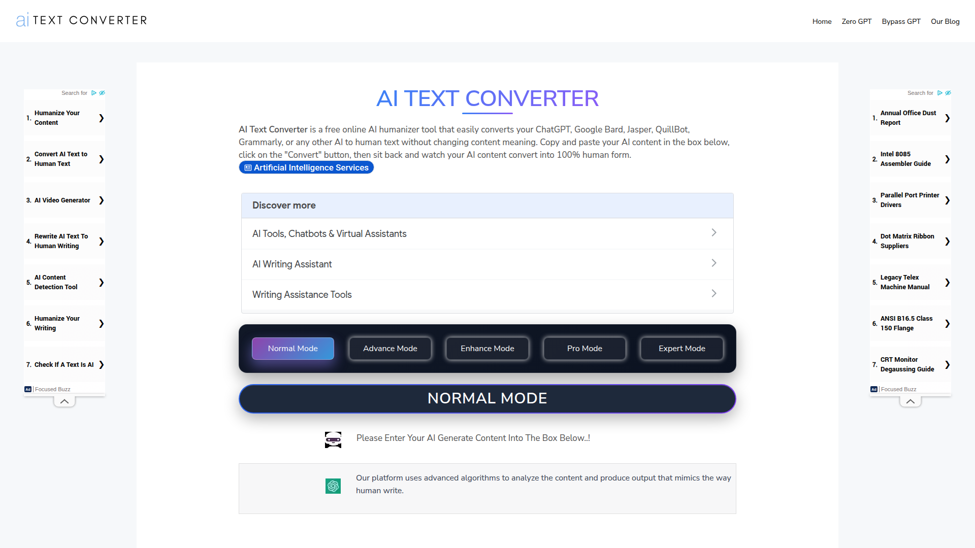 AI Text Converter screenshot