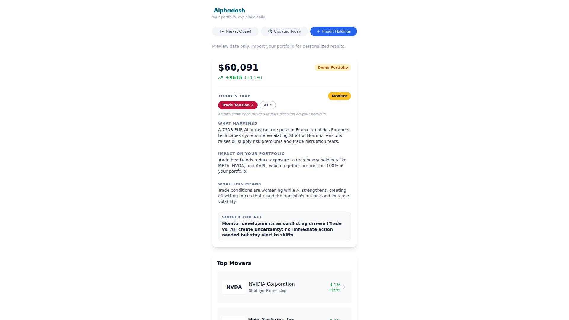 AlphaDash screenshot