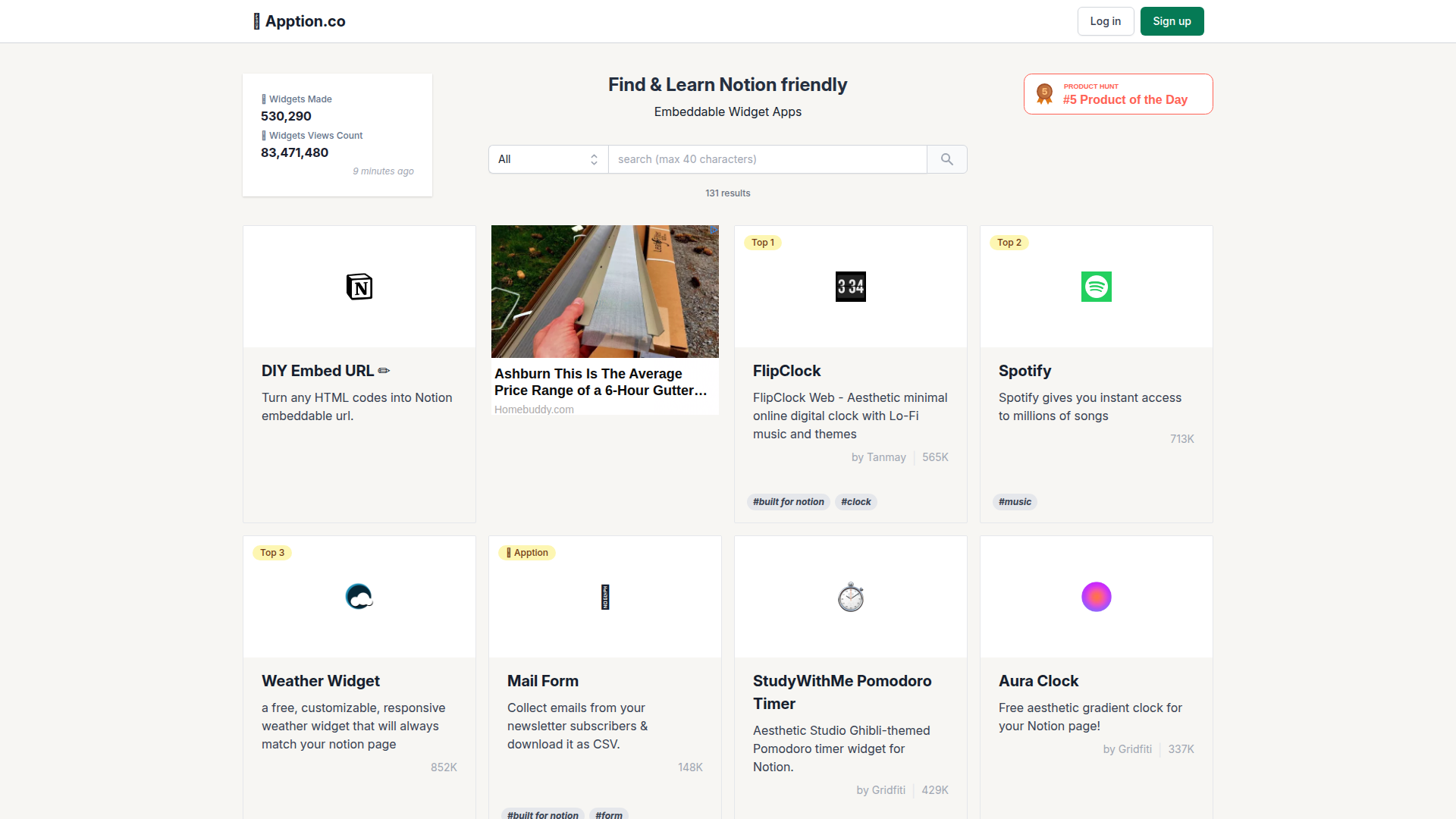 Apption screenshot