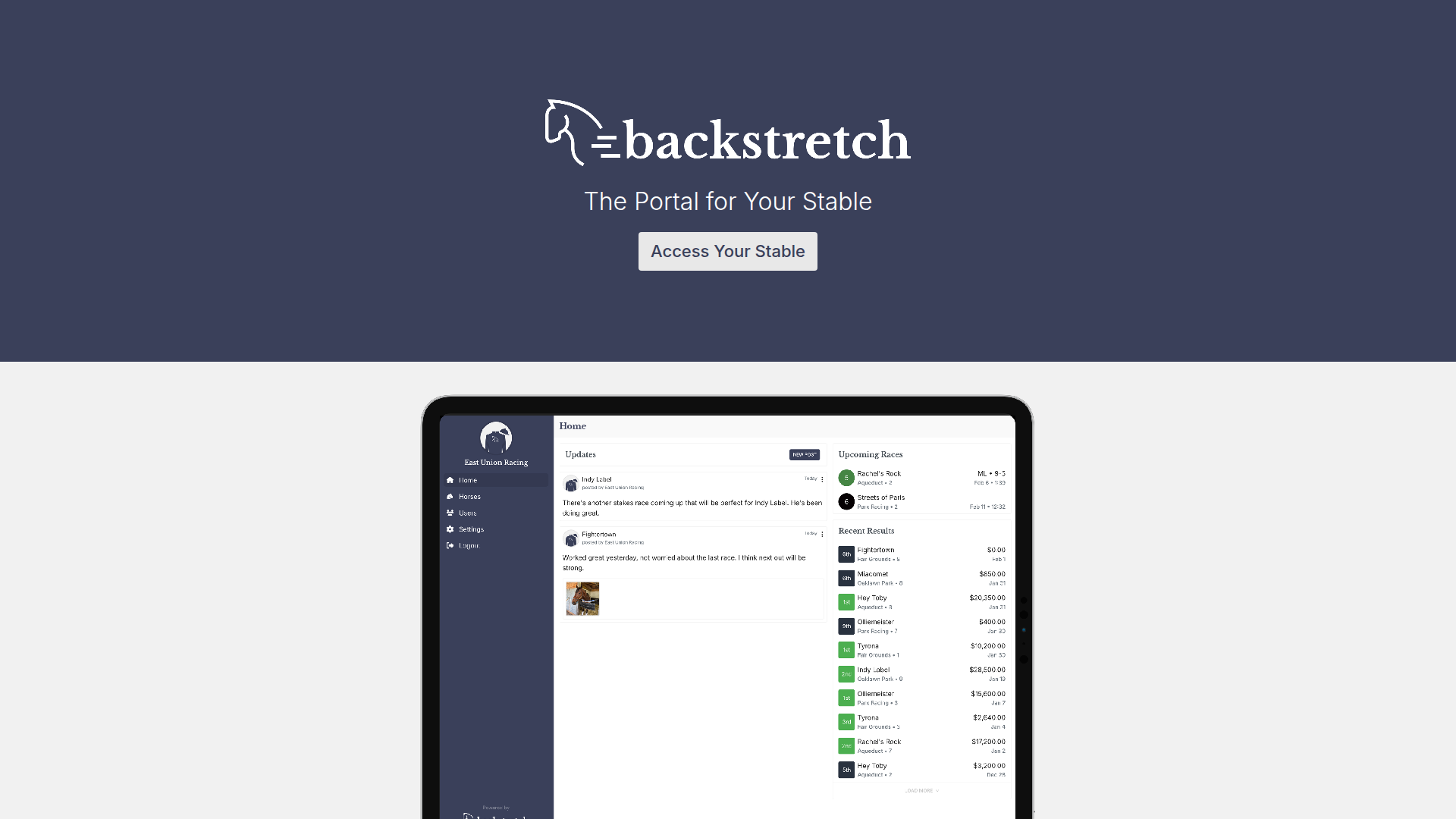 Backstretch screenshot
