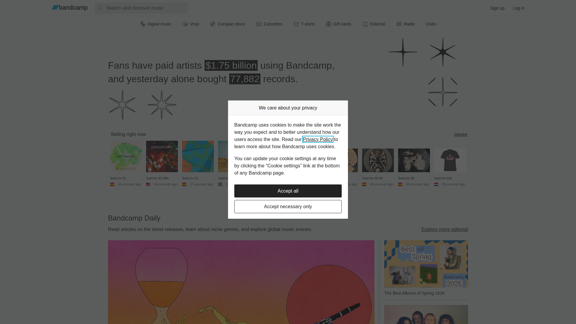 Bandcamp screenshot