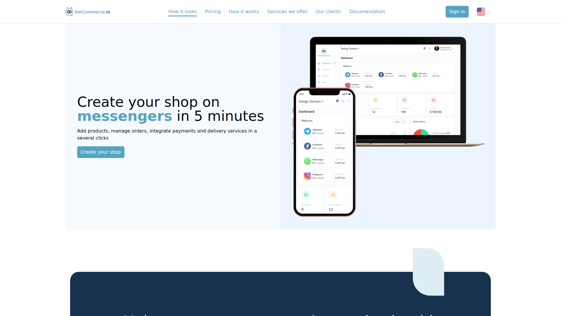 Botcommerce screenshot