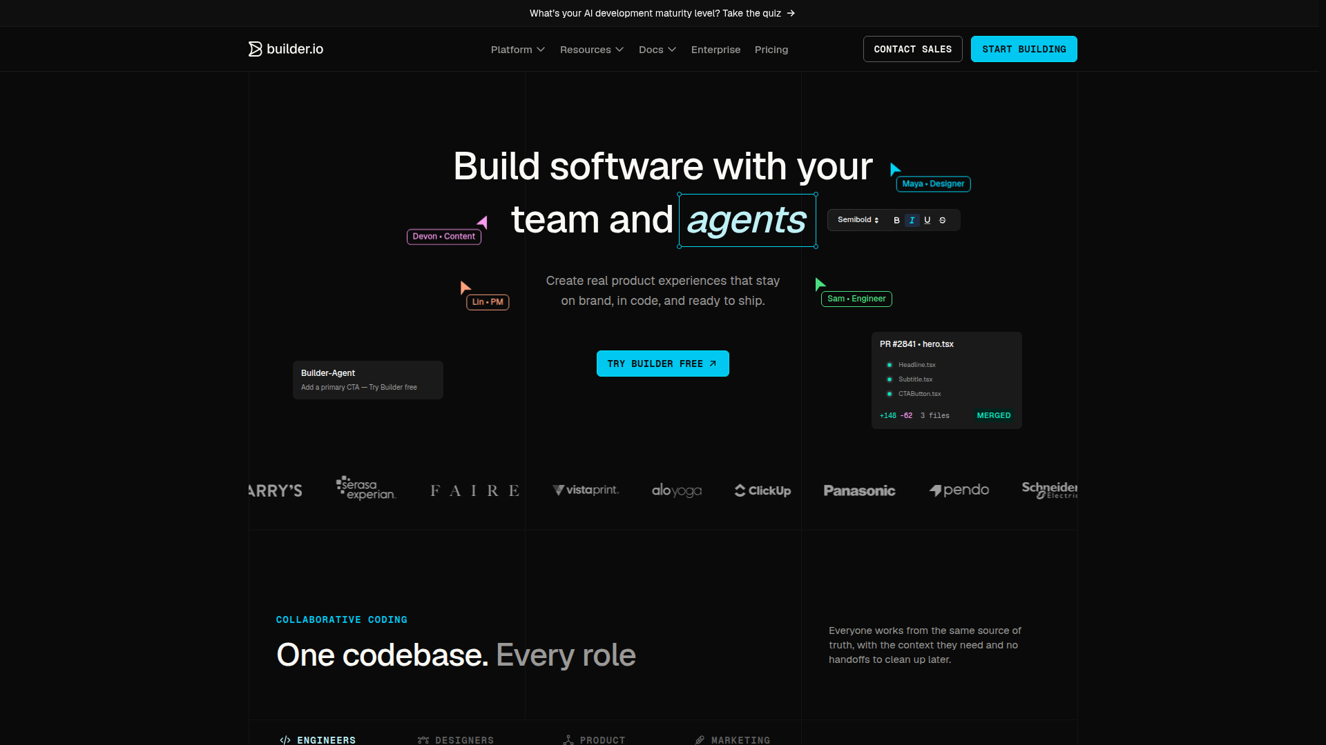Builder.io screenshot
