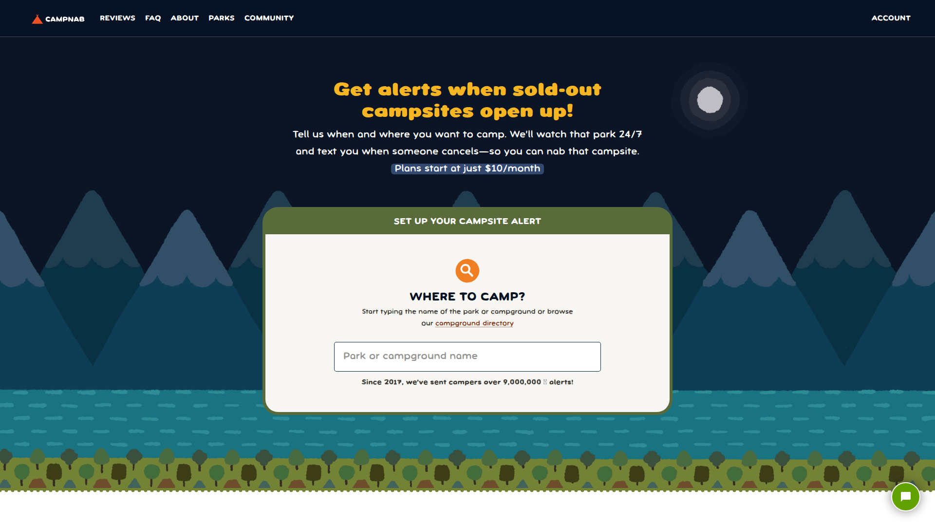 Campnab screenshot
