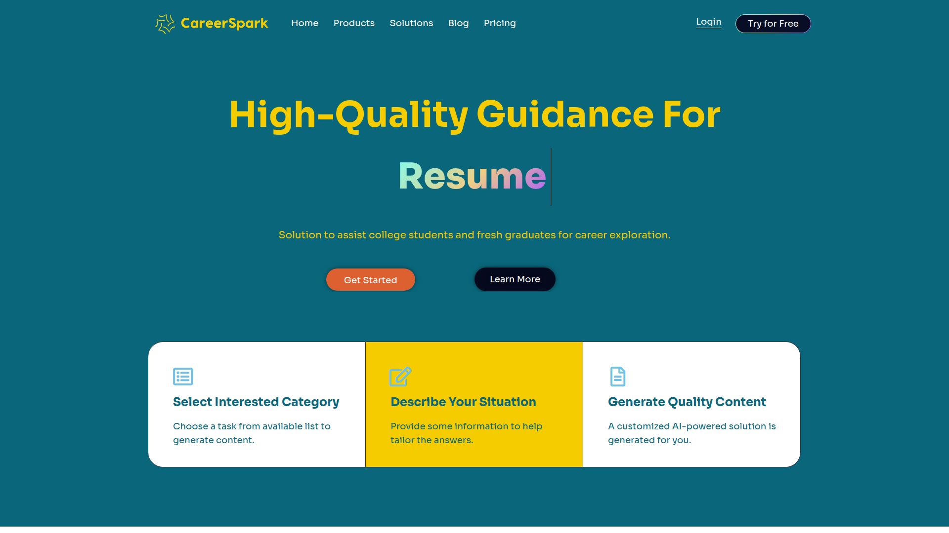 CareerSpark screenshot