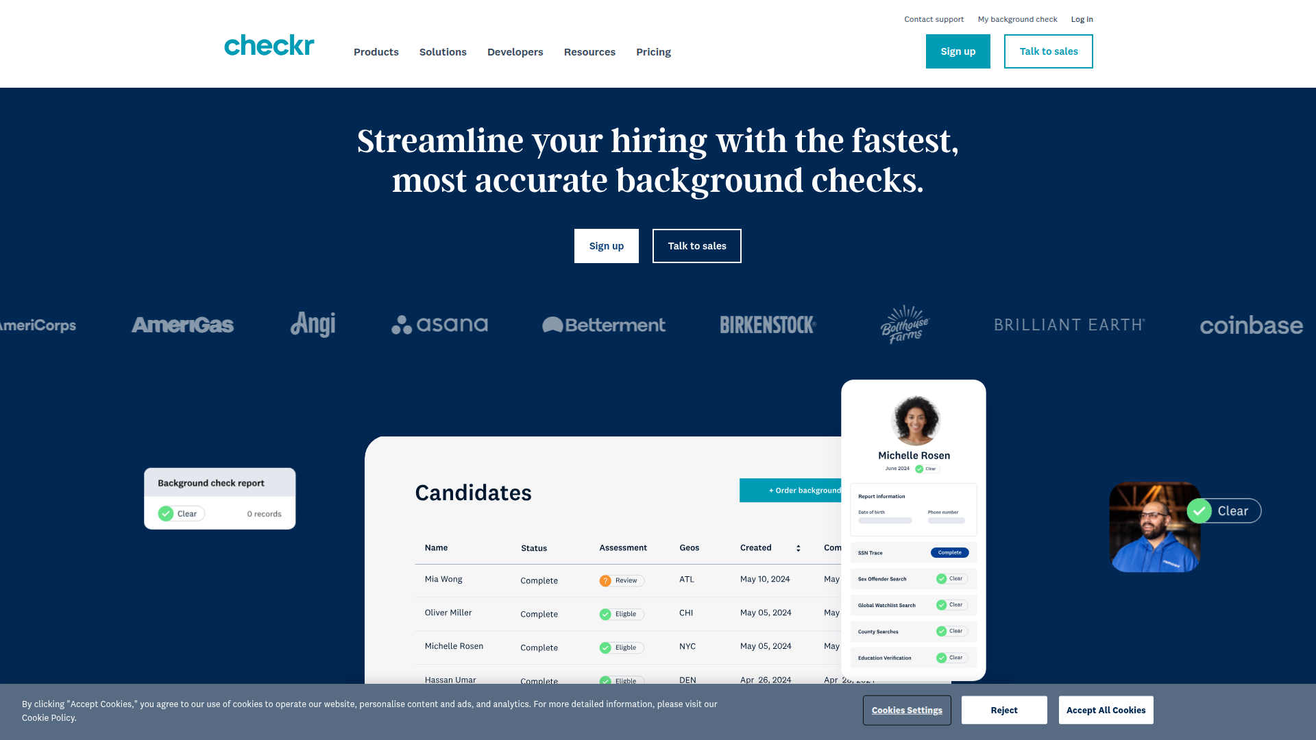 Checkr screenshot