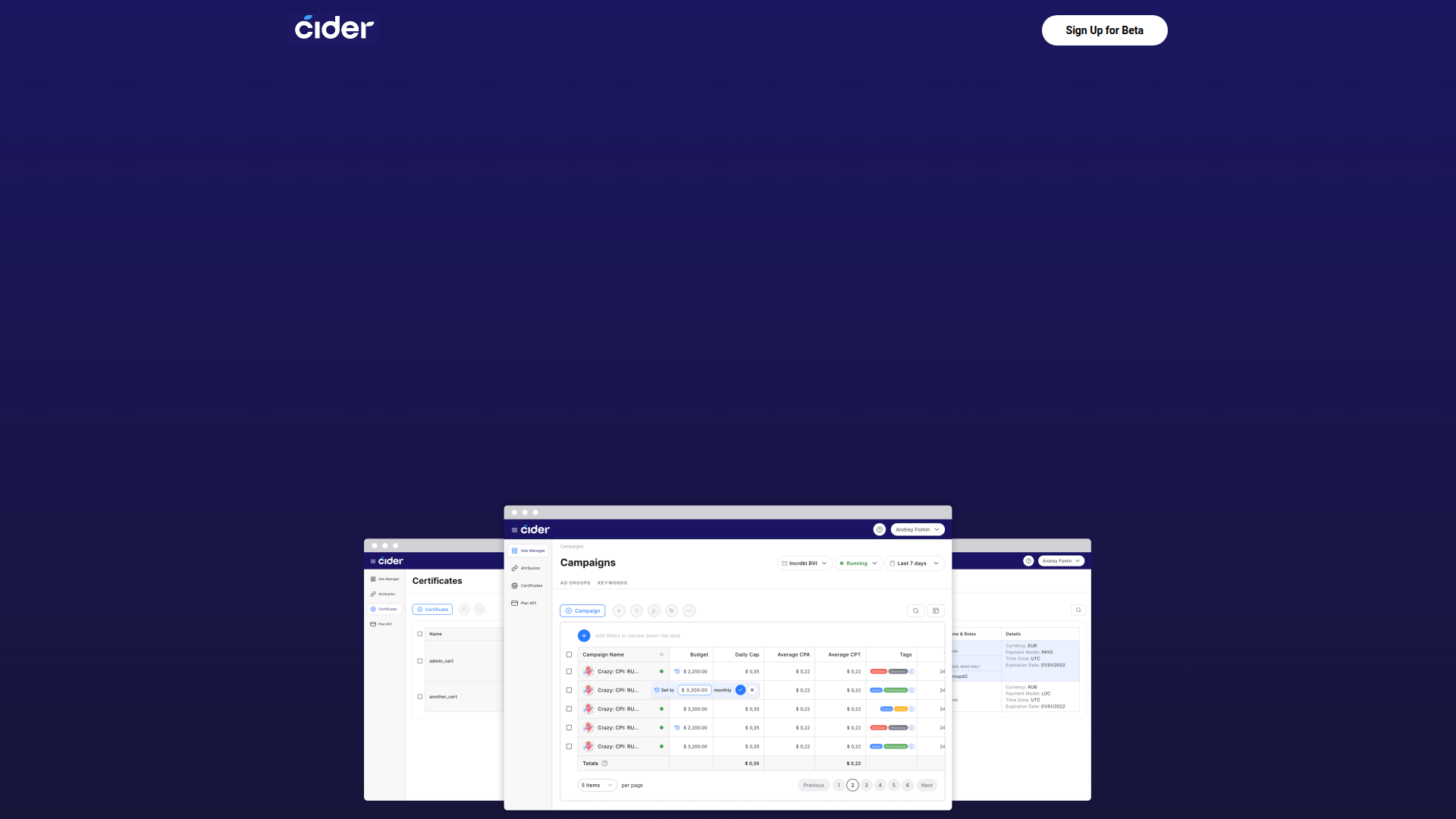 Cider screenshot