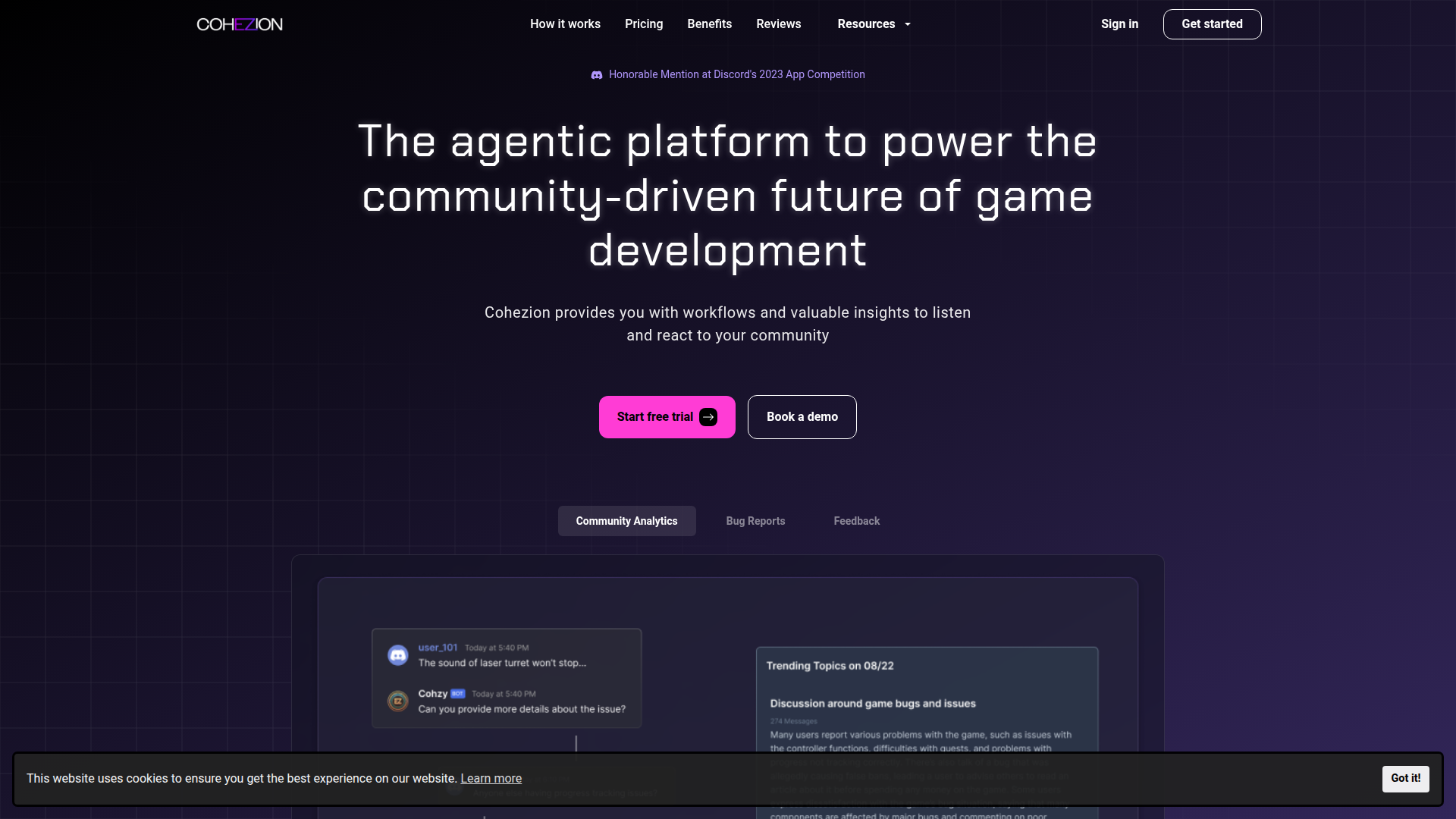Cohezion screenshot