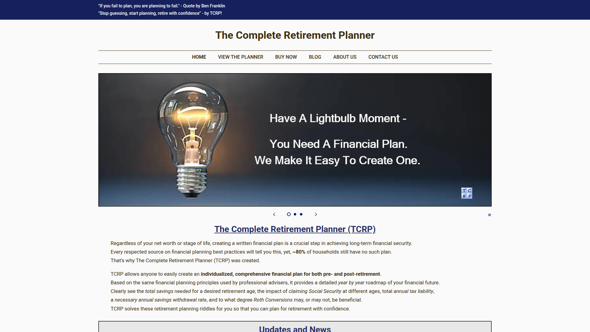 The Complete Retirement Planner screenshot