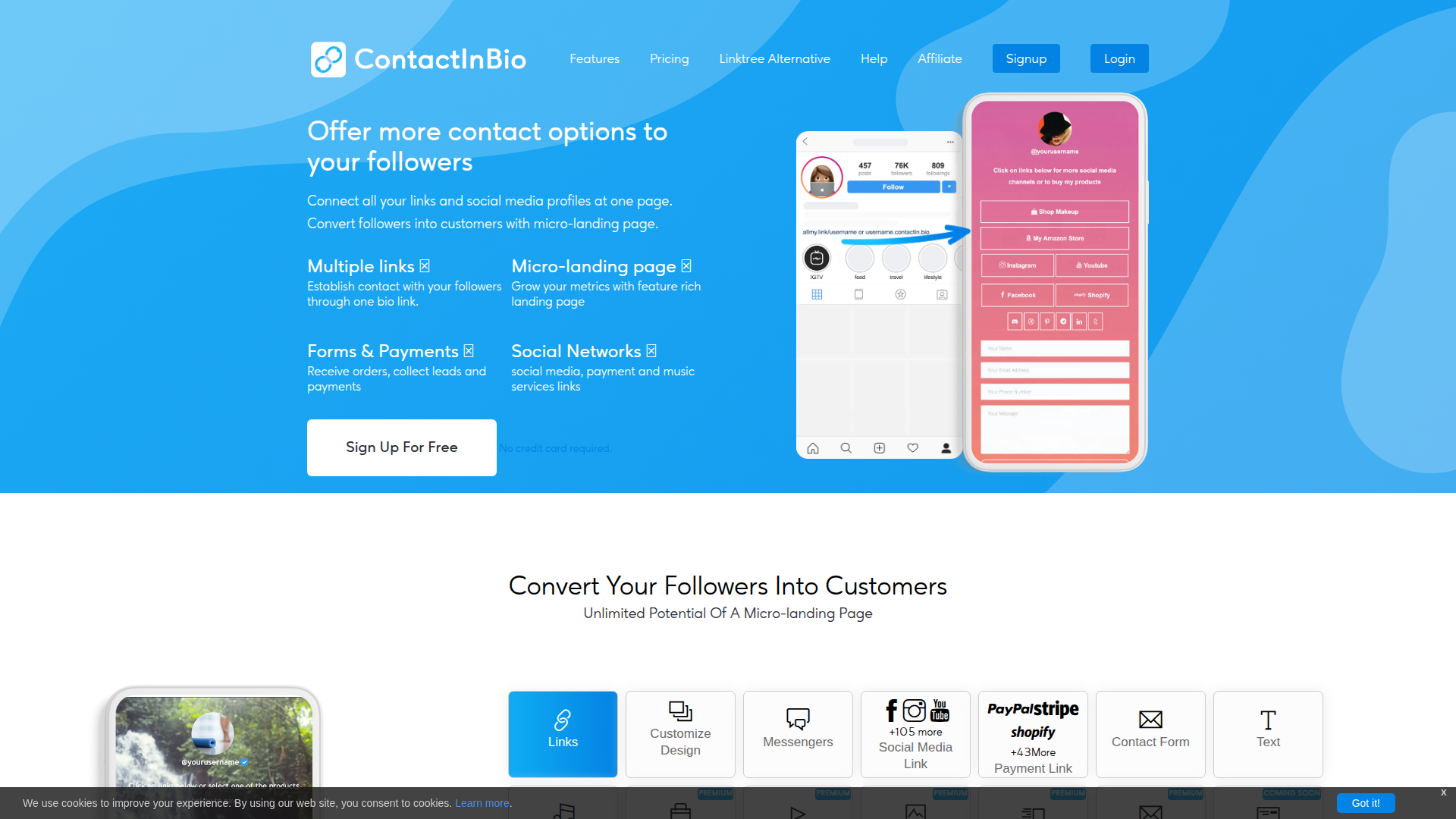 ContactInBio screenshot