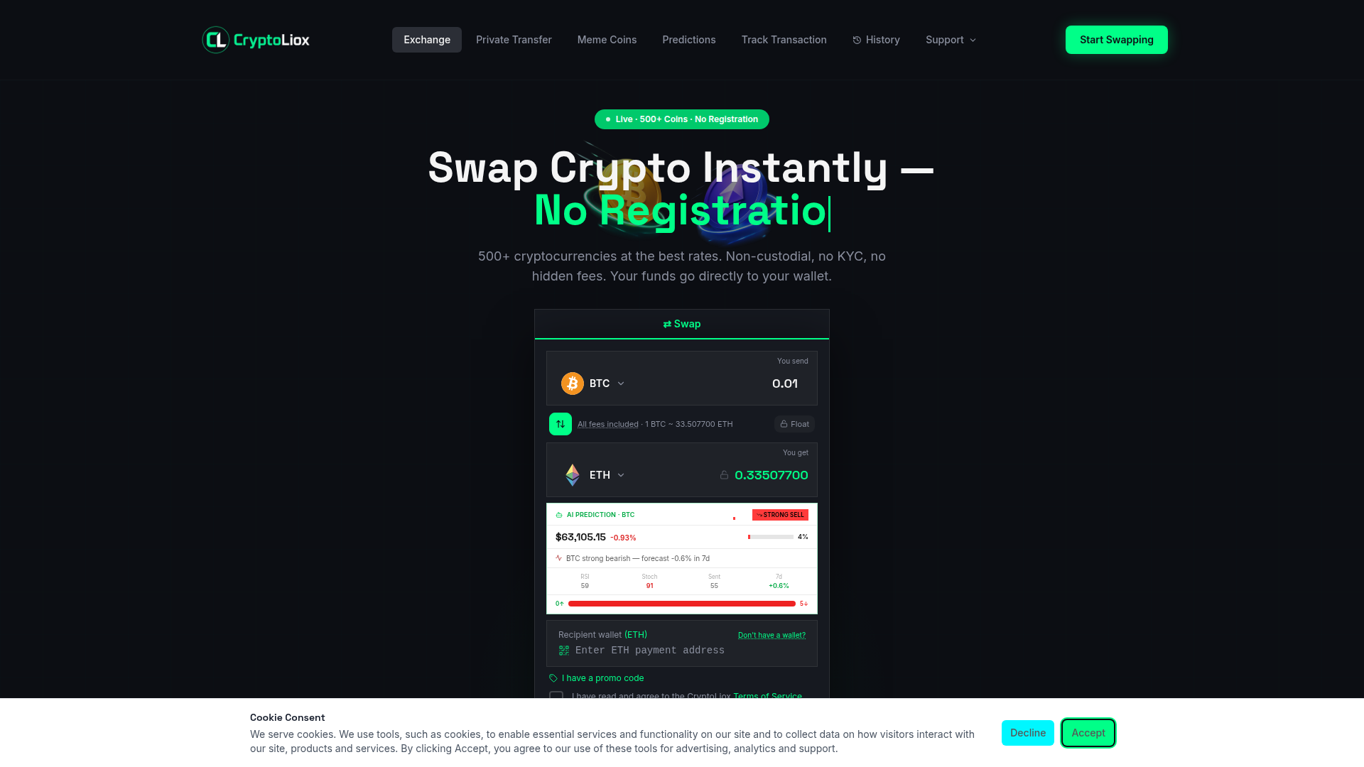 CryptoLiox screenshot