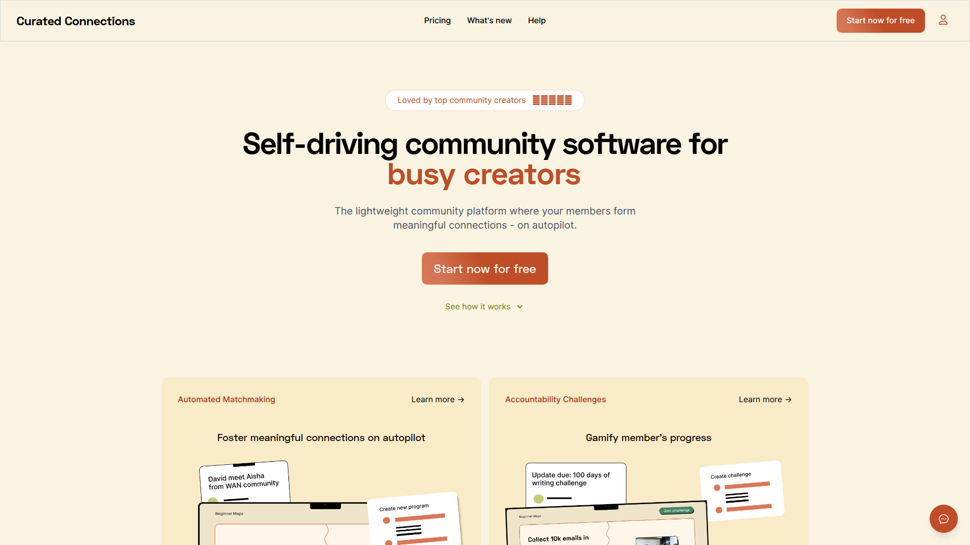Curated Connections screenshot