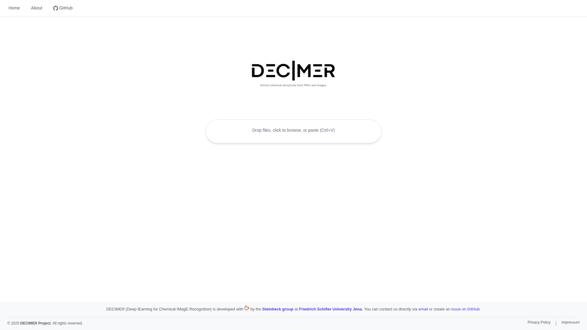 DECIMER screenshot