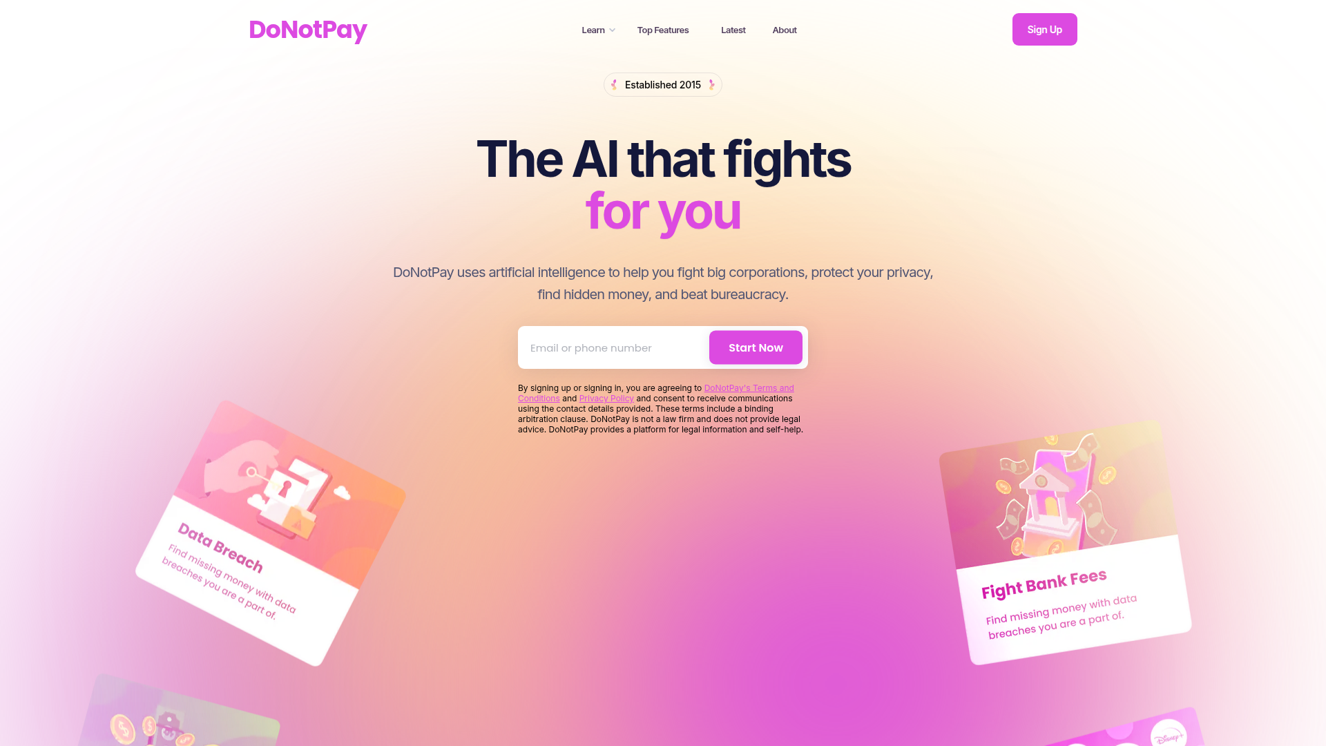 DoNotPay screenshot