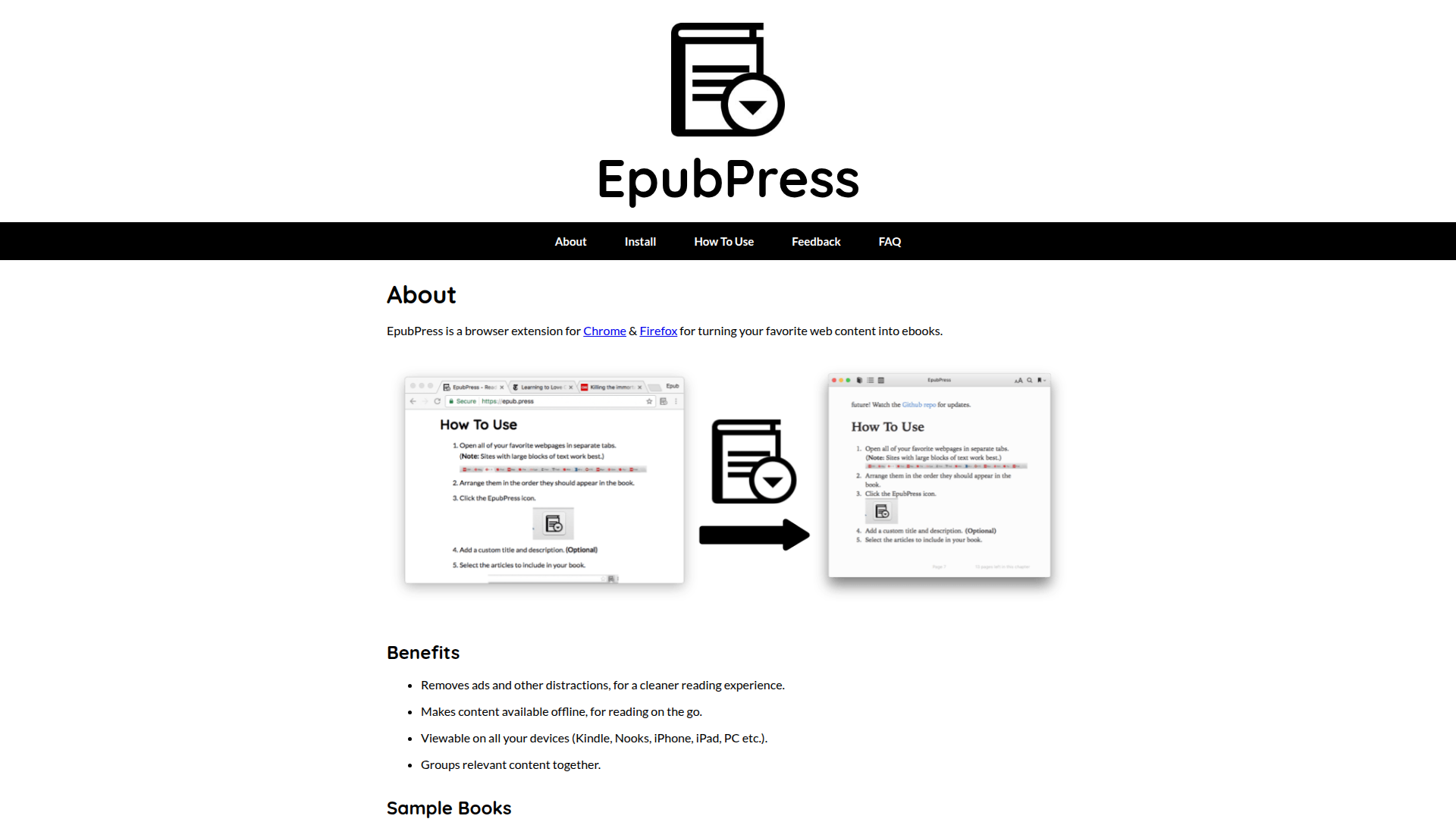 EpubPress screenshot
