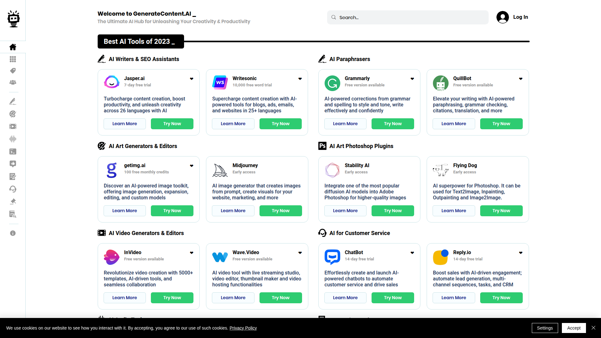 GenerateContent.ai screenshot