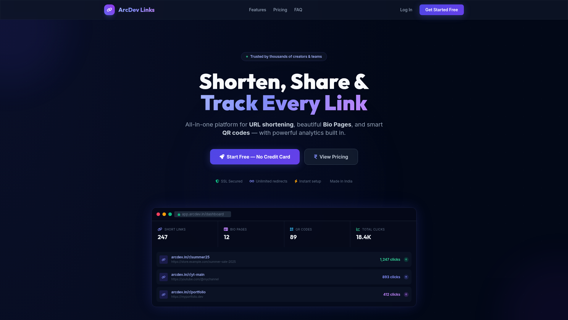 ArcDev Links screenshot