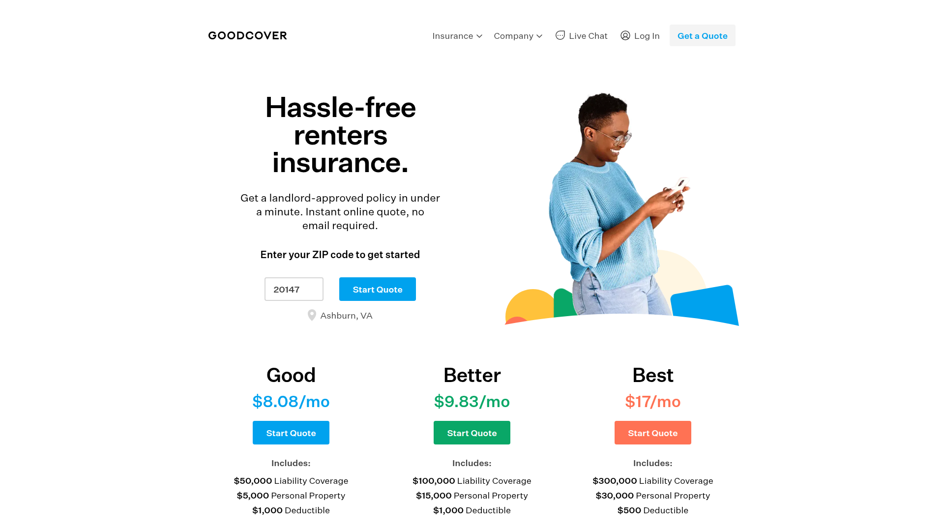 Goodcover screenshot