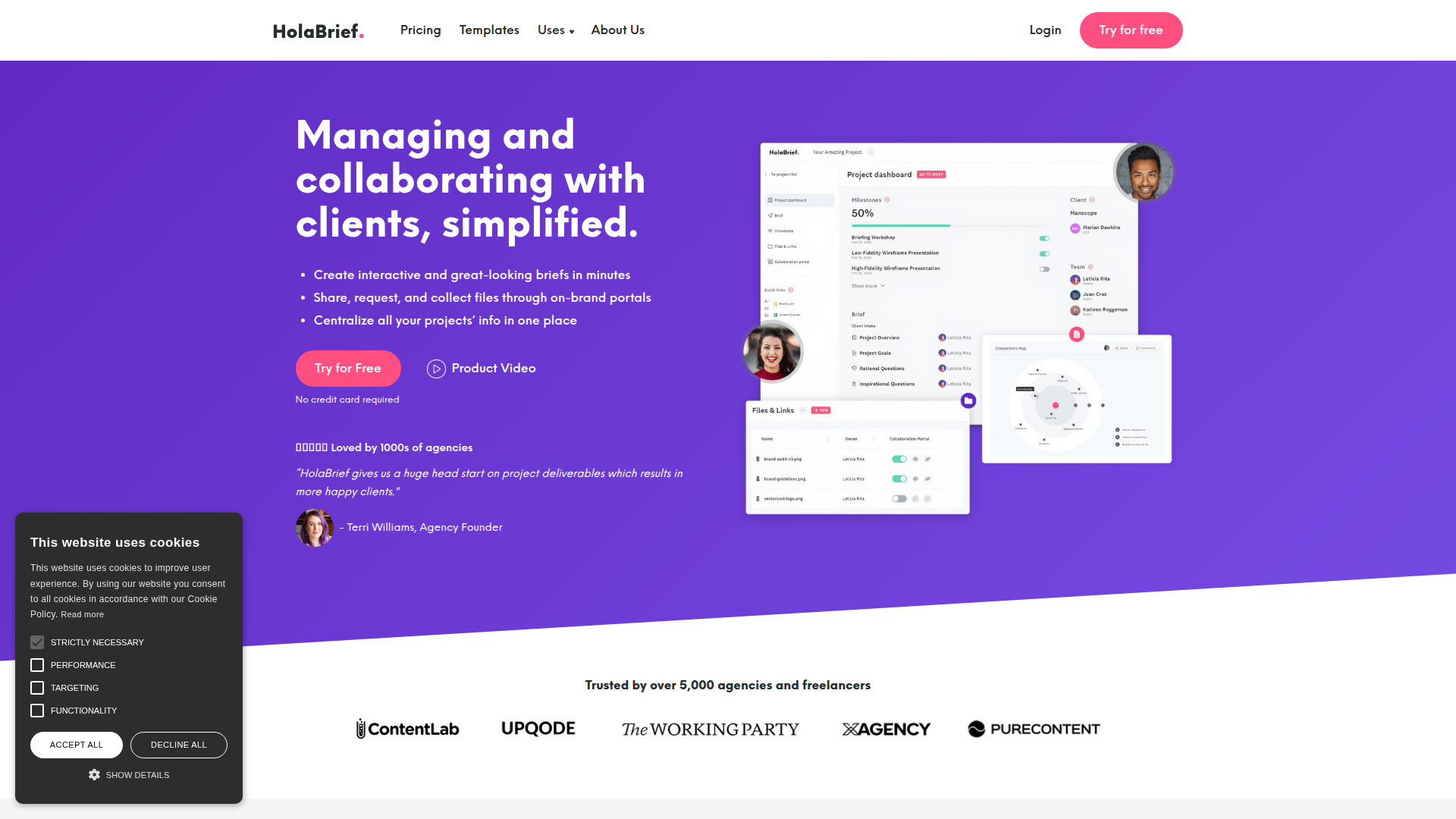 HolaBrief screenshot