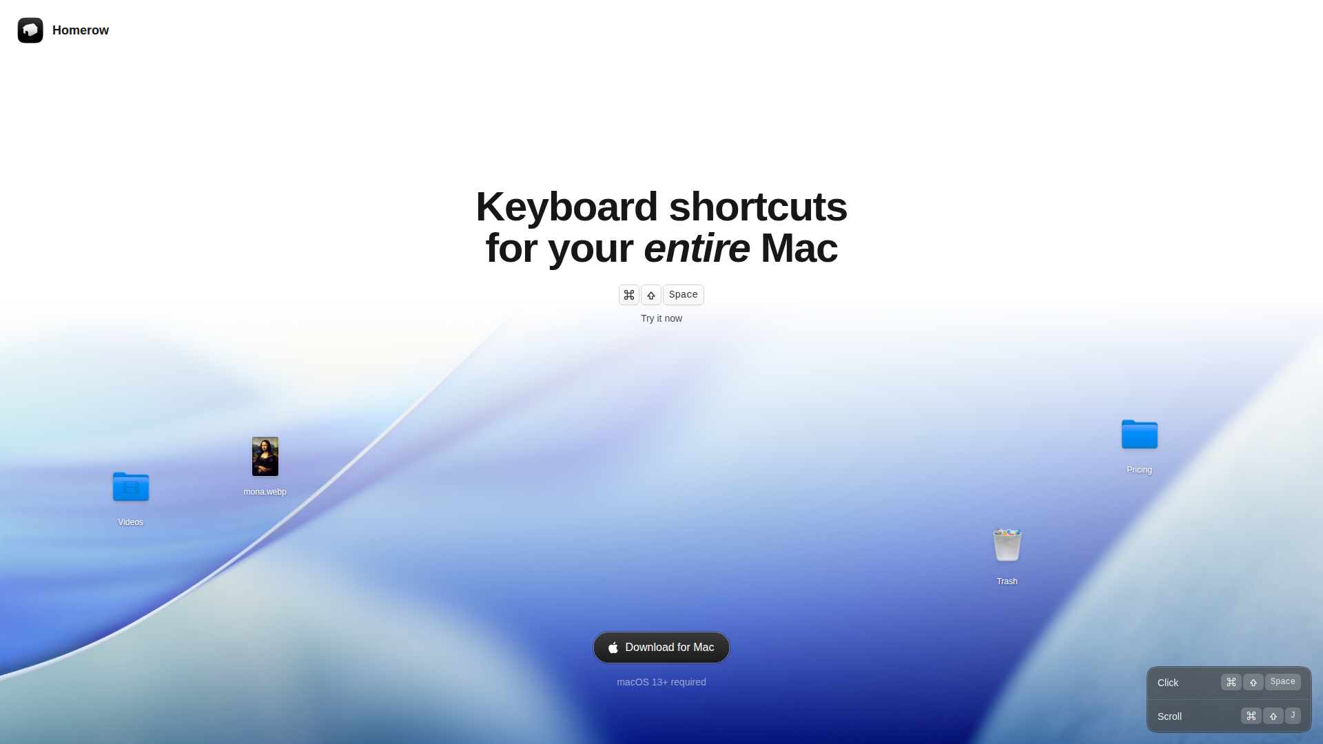 Homerow screenshot