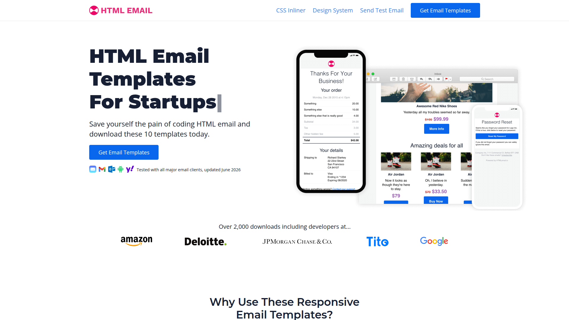 HTML Email screenshot