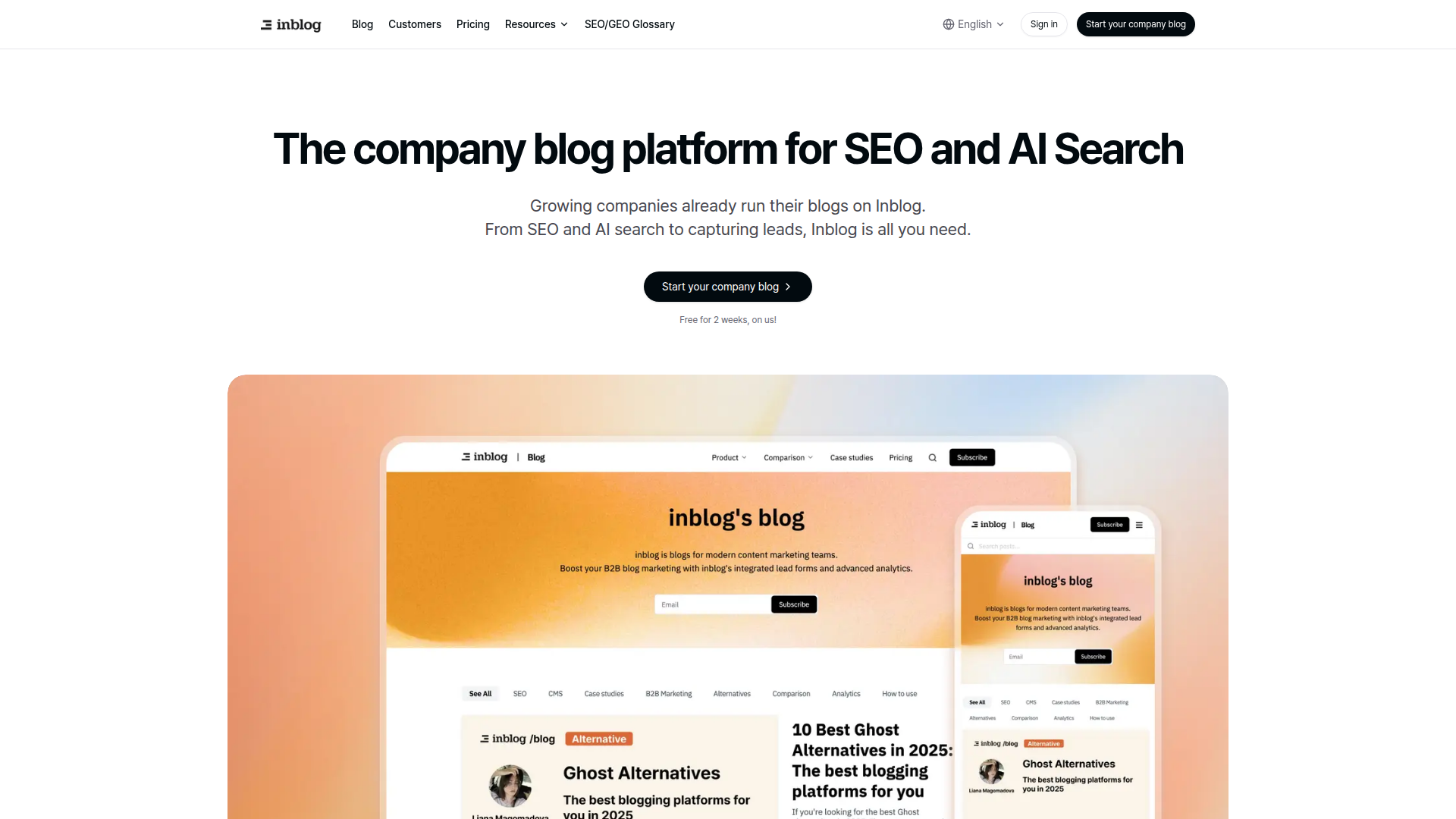 Inblog screenshot
