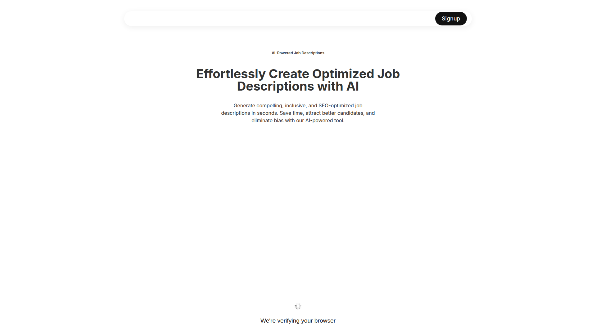 Job Description Generator screenshot