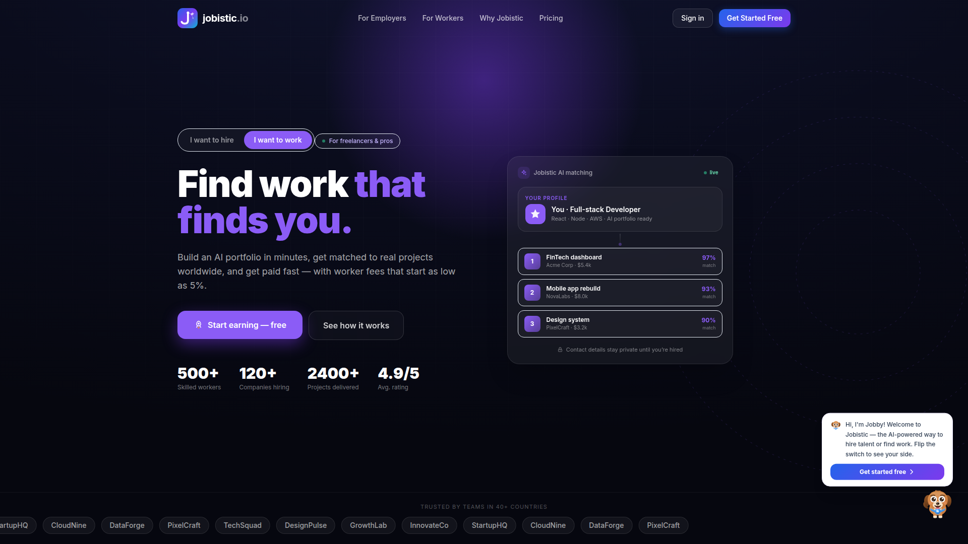 Jobistic.io screenshot