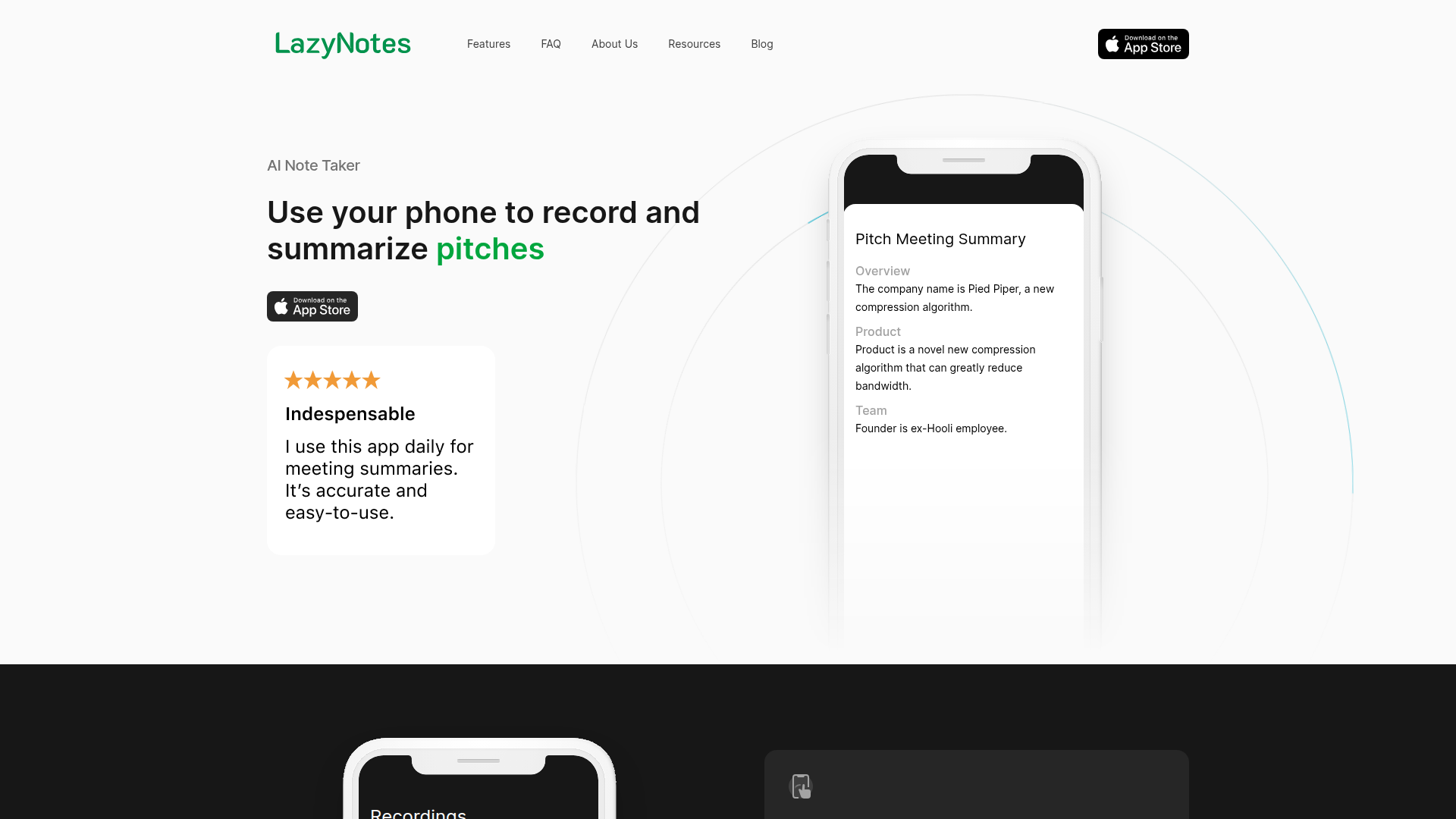 LazyNotes screenshot