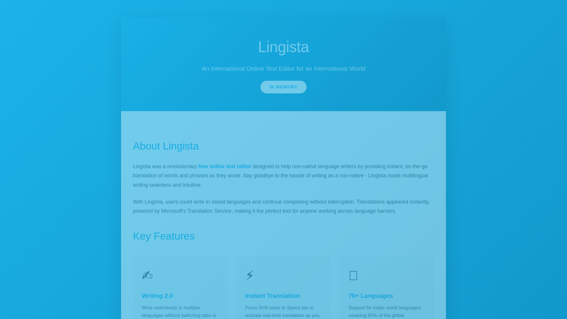 Lingista screenshot