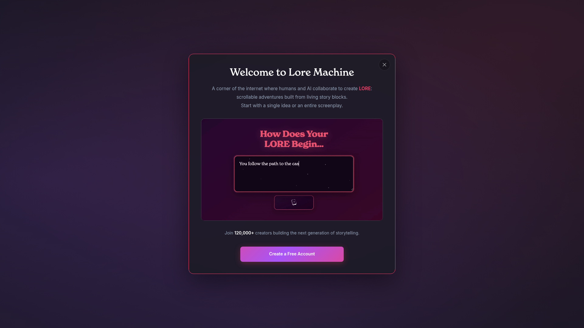 Lore Machine screenshot