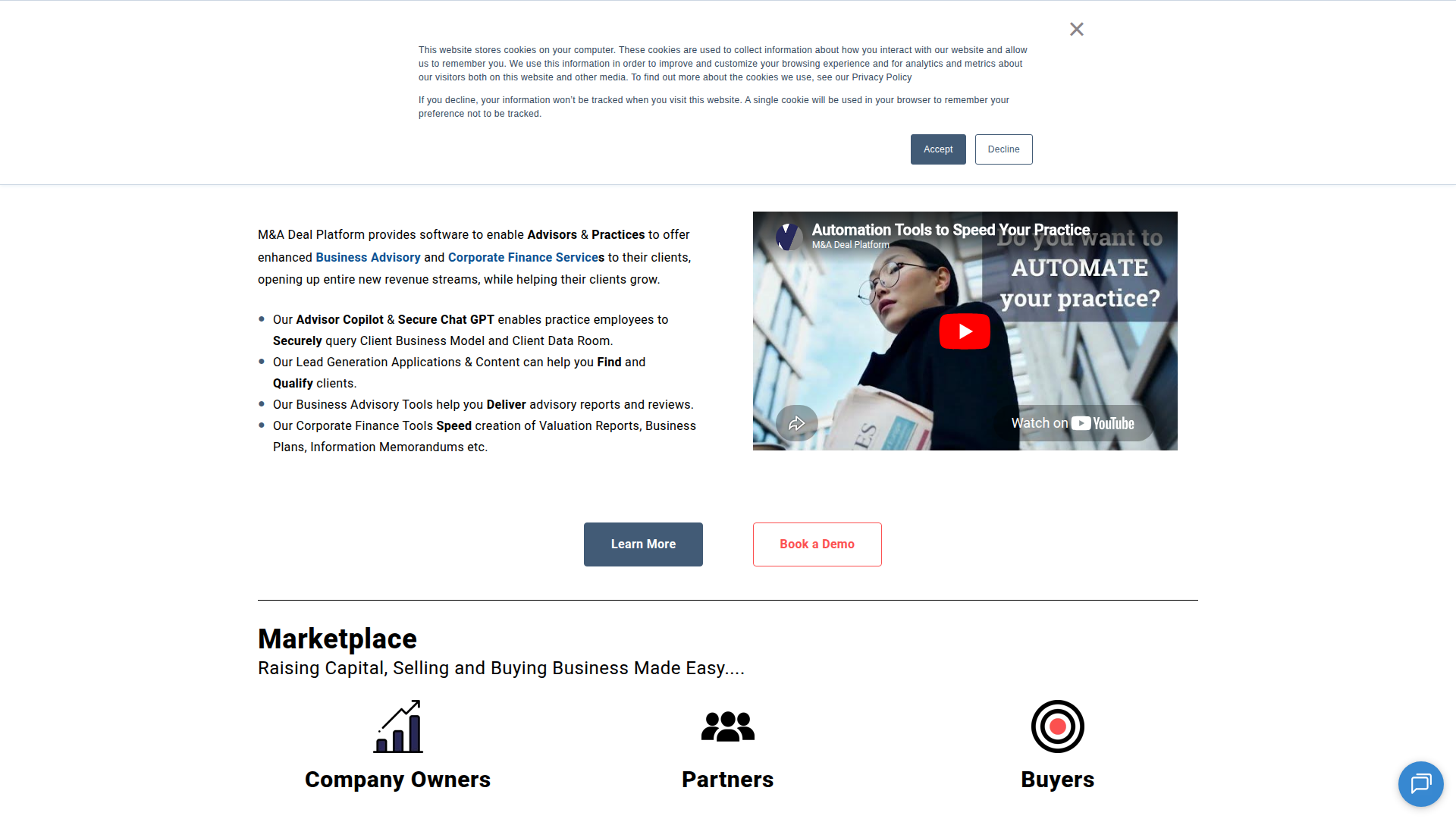 M&A Deal Platform screenshot