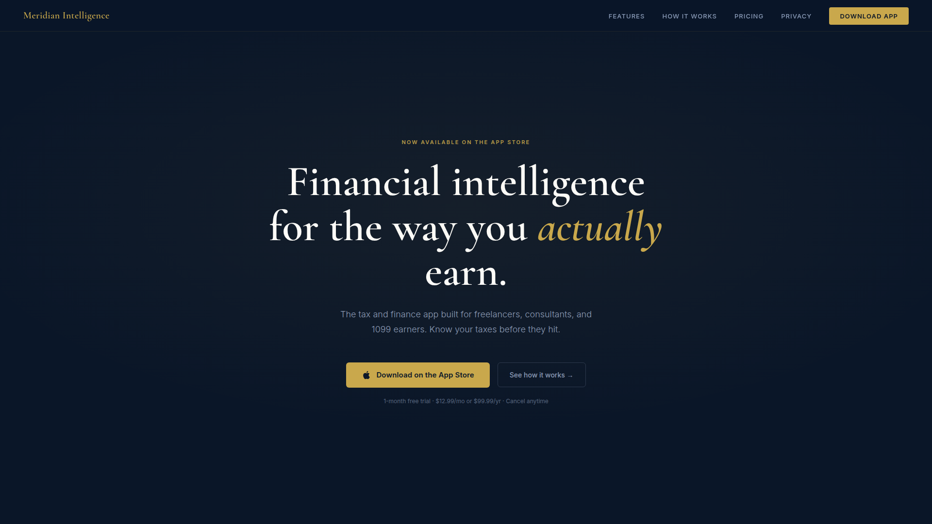 Meridian Intelligence screenshot