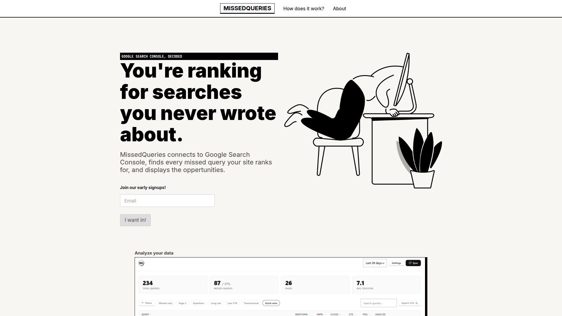 MissedQueries screenshot