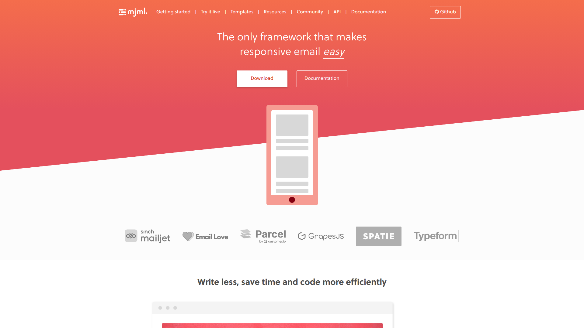 MJML screenshot