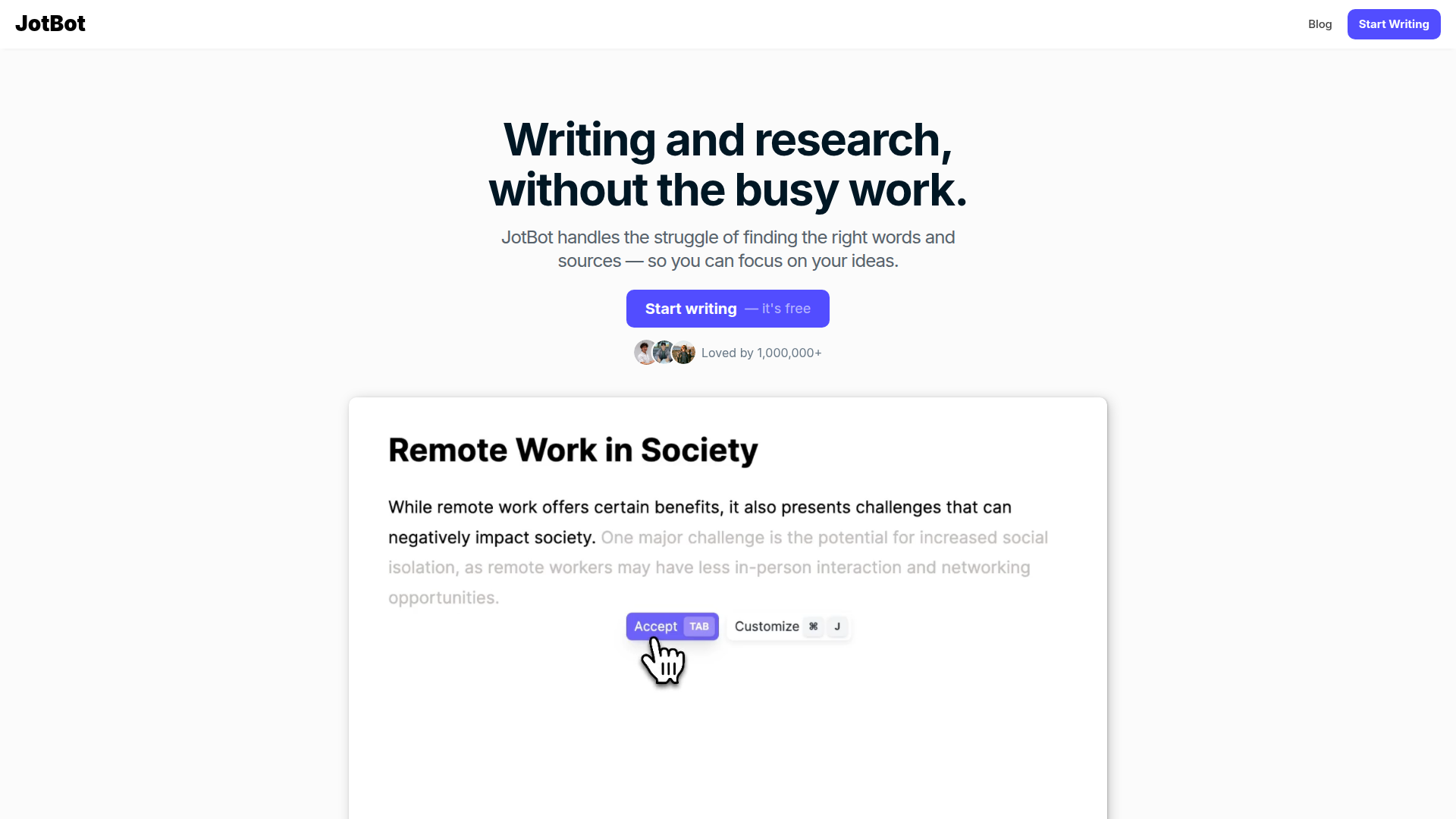 JotBot screenshot