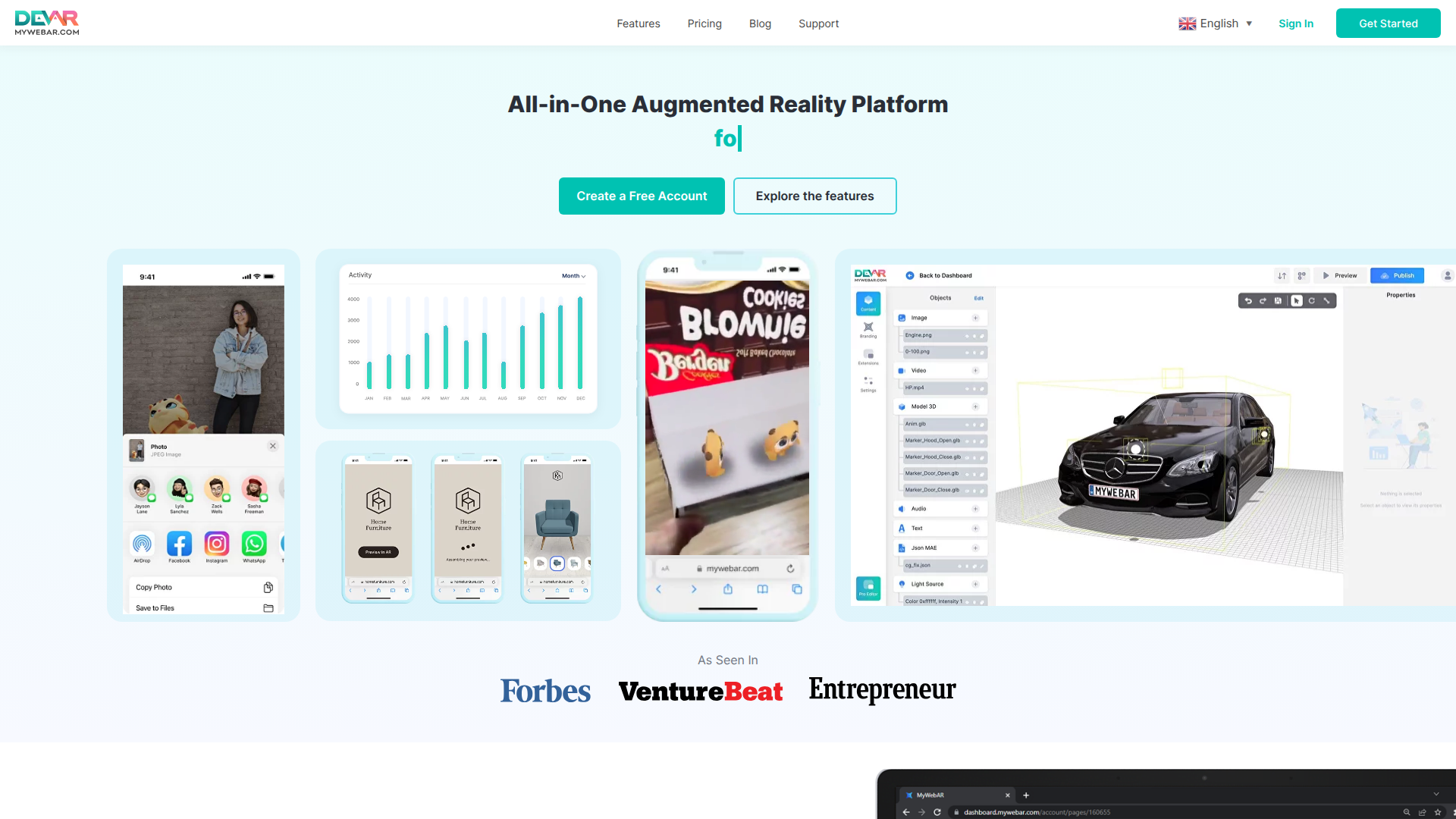 MyWebAR screenshot