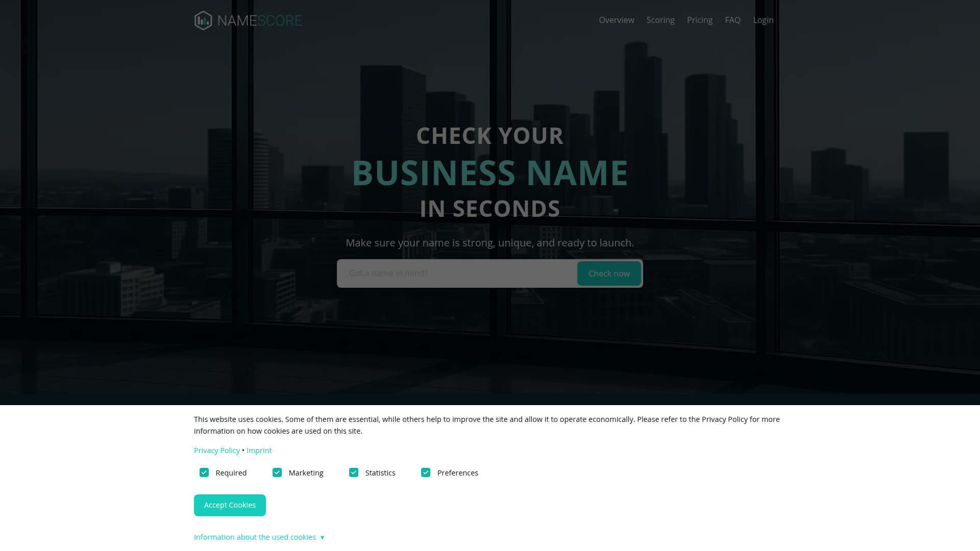 NameScore screenshot