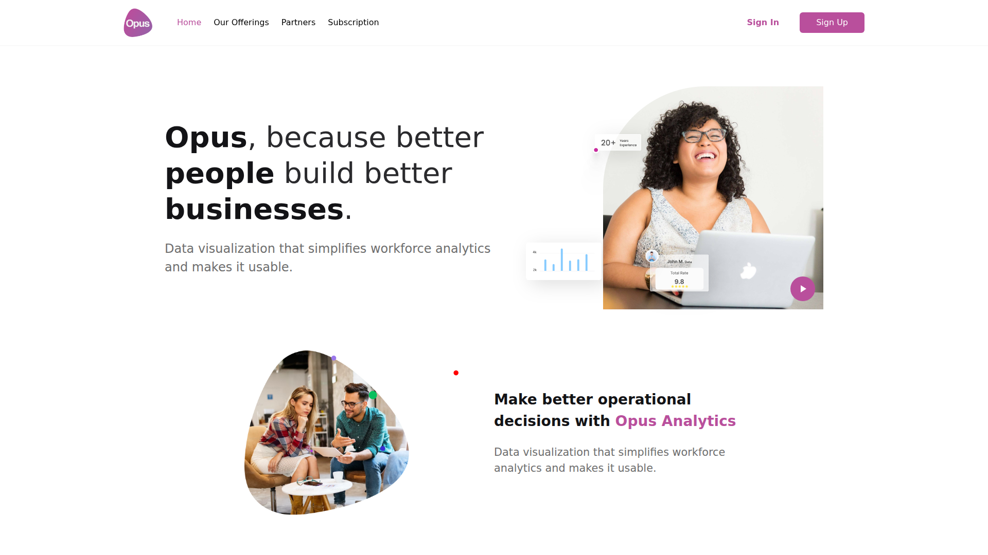Opus Analytics screenshot