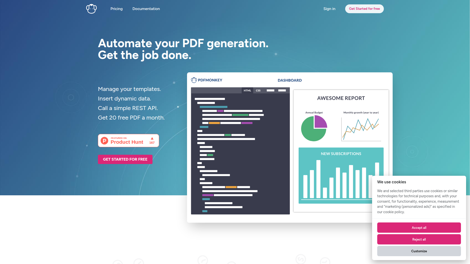 PDFMonkey screenshot
