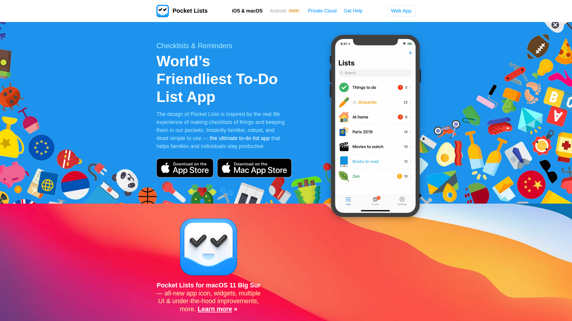 Pocket Lists screenshot