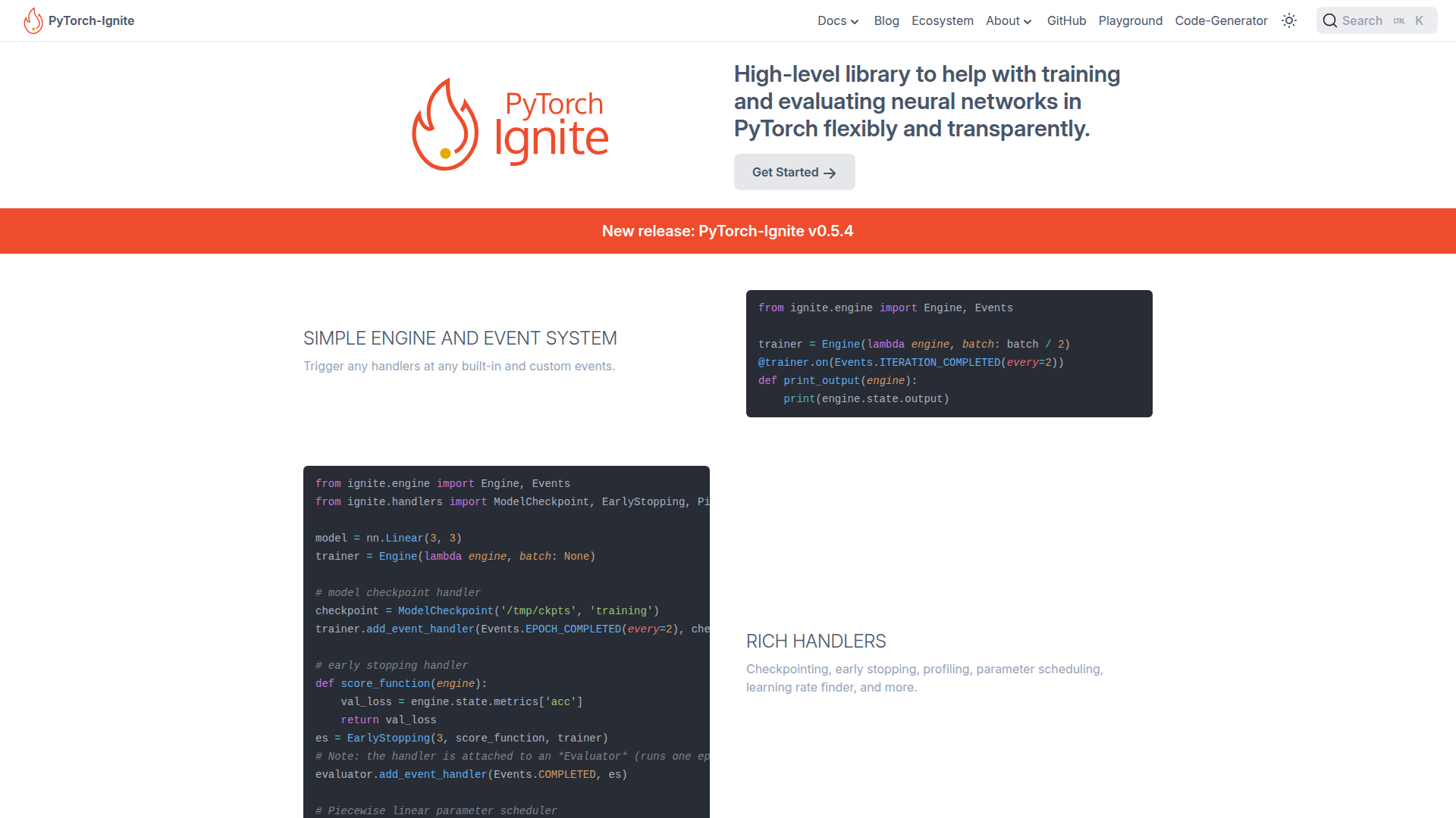 PyTorch-Ignite screenshot