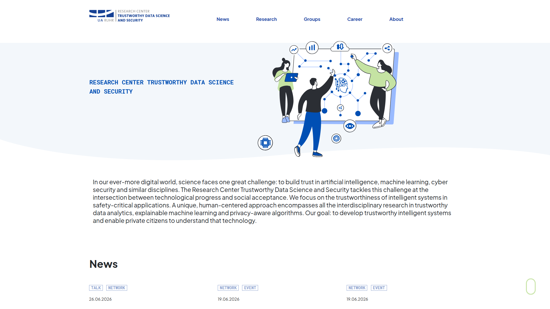 Research Center Trustworthy Data Science and Security screenshot