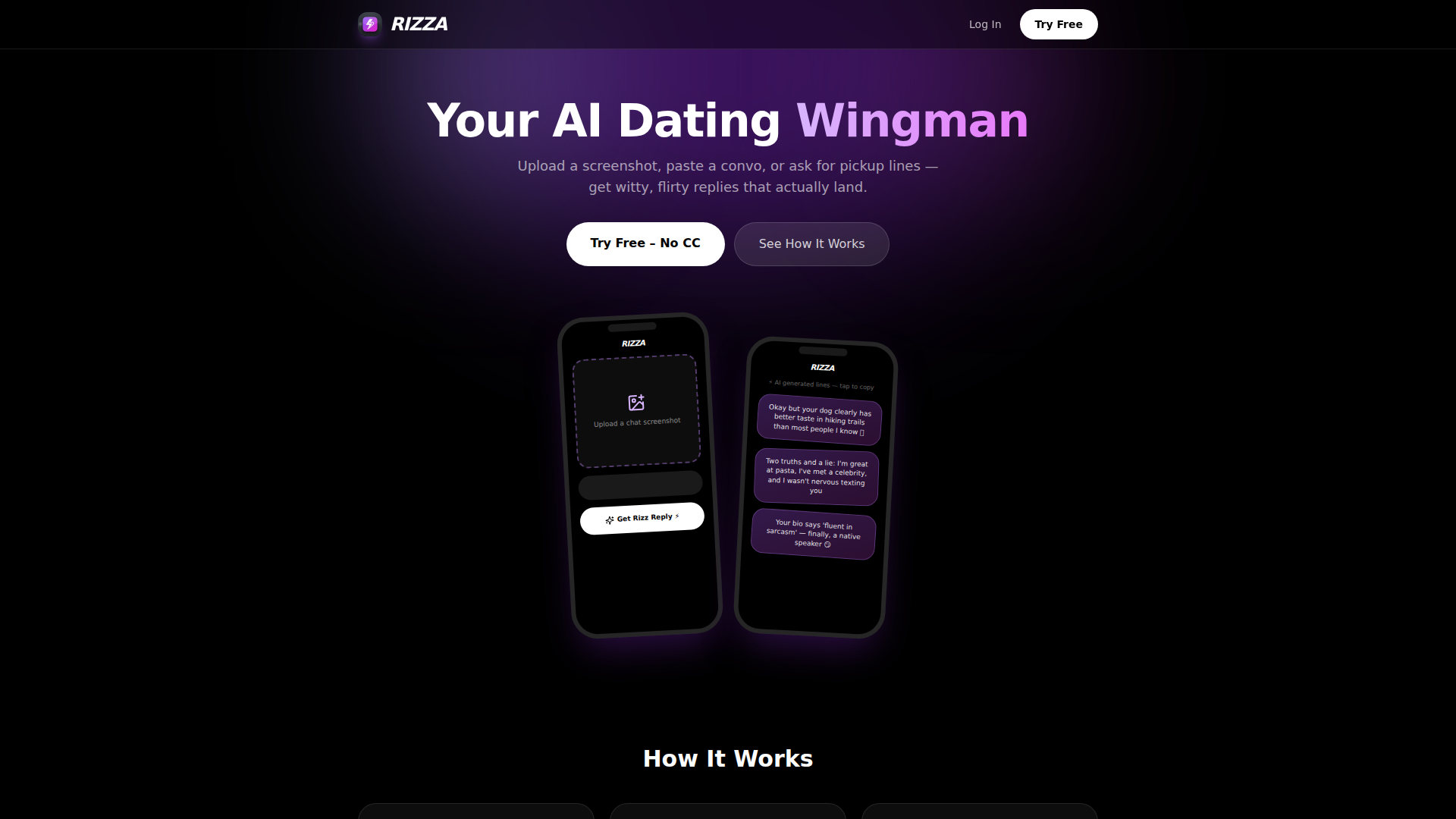 RIZZA APP screenshot