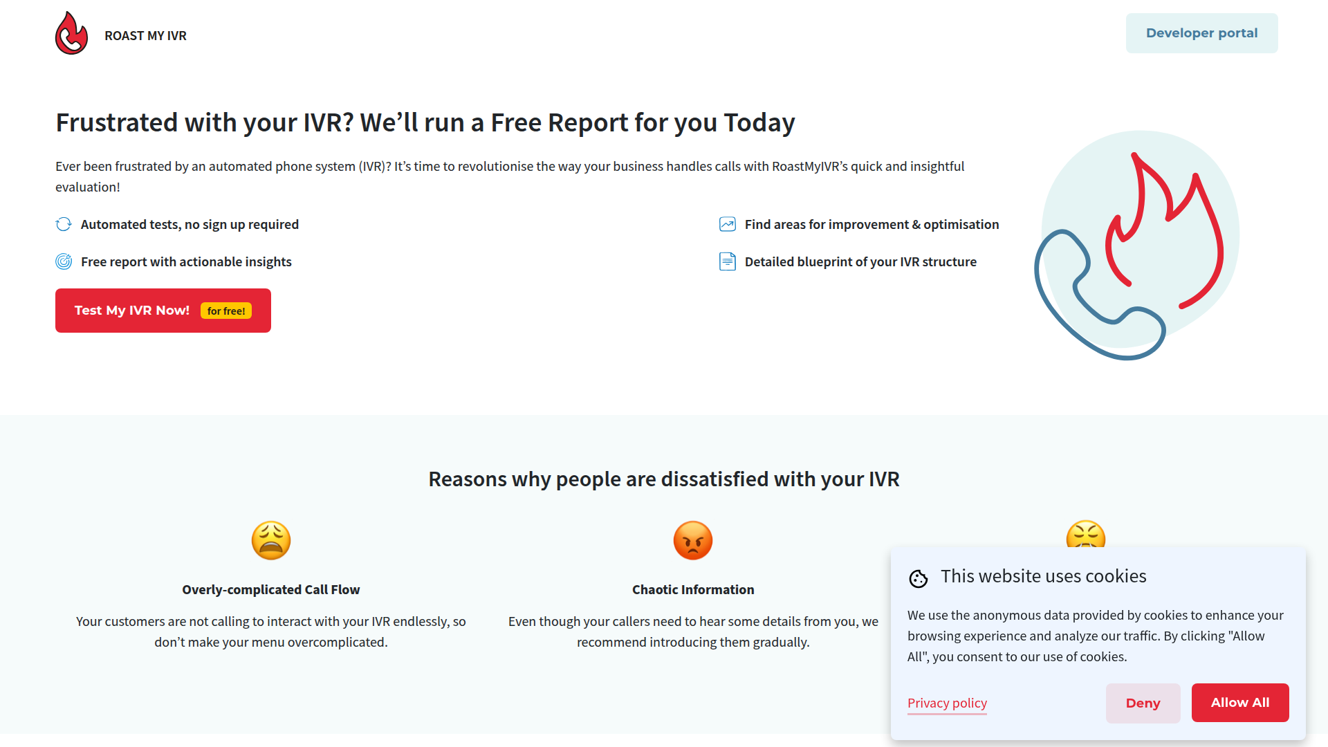 Roast my IVR screenshot