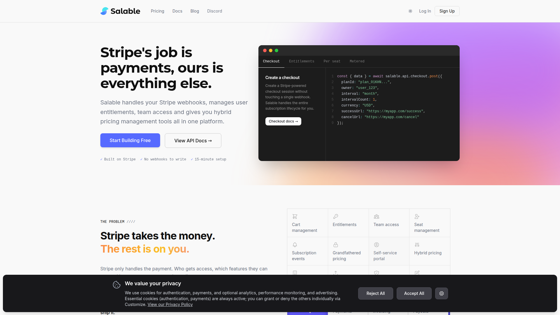 Salable screenshot