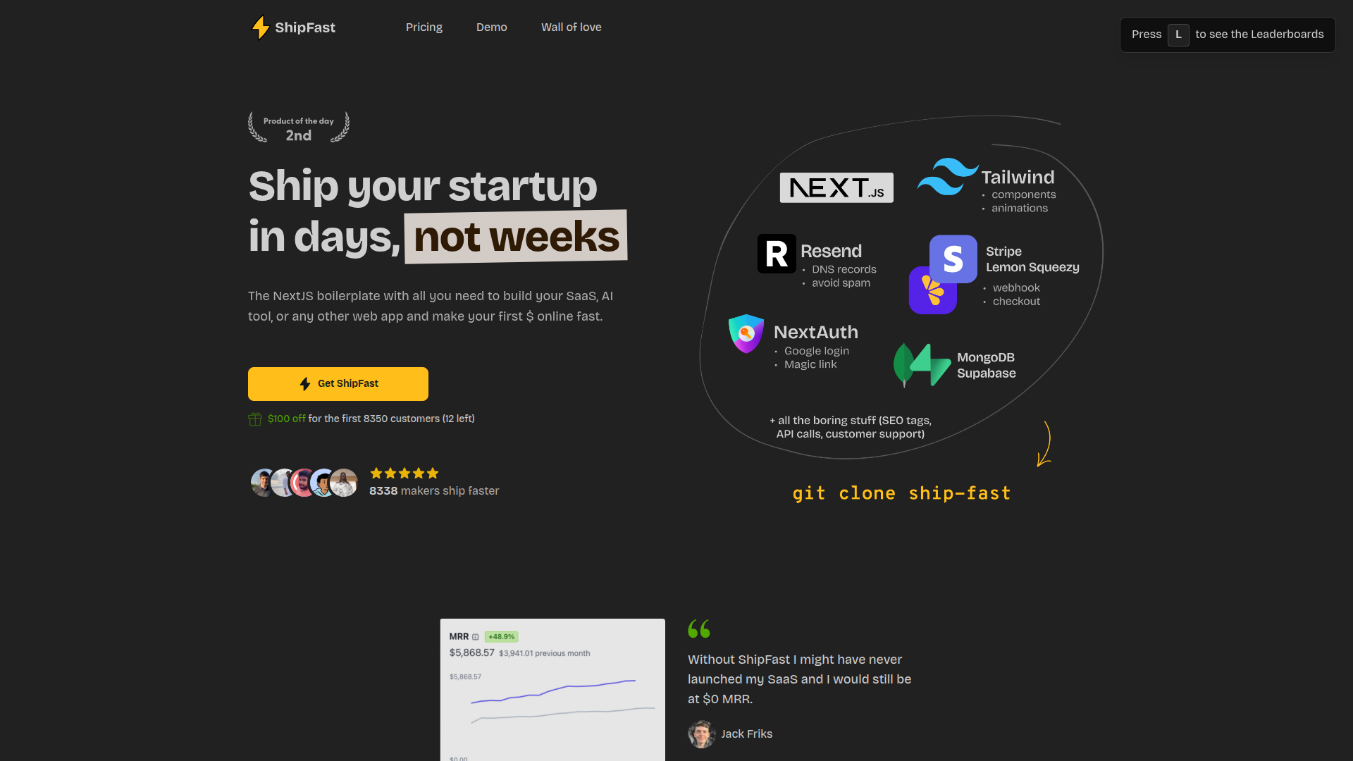 ShipFast screenshot