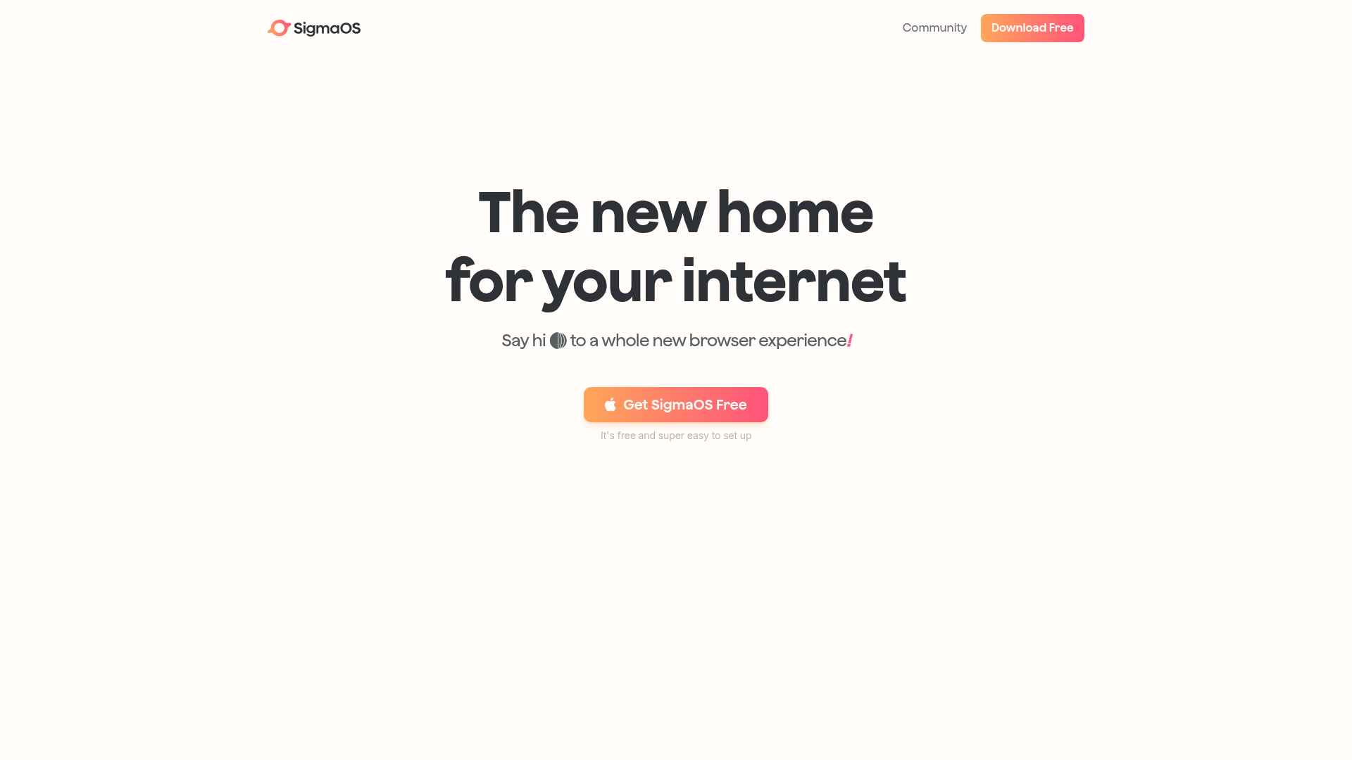 SigmaOS screenshot