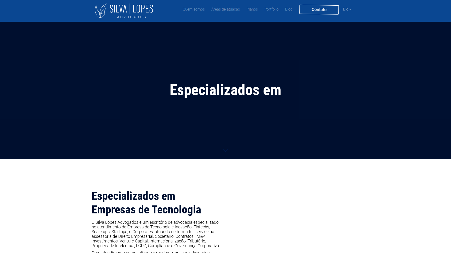 Silva Lopes Advogados screenshot